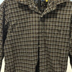Ralph Lauren Black and White Plaid Shirt Jacket